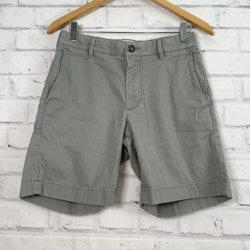 Faherty Shorts Men's‎ Size 28 Chino Organic Cotton Tencel Gray 8